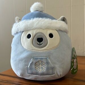 Original Squishmallows 9” Brooke The Polar Bear Christmas Edition NWT